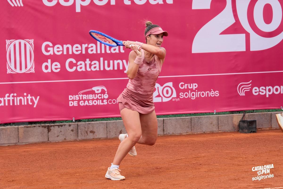Marina Bassols, durant el seu partit.