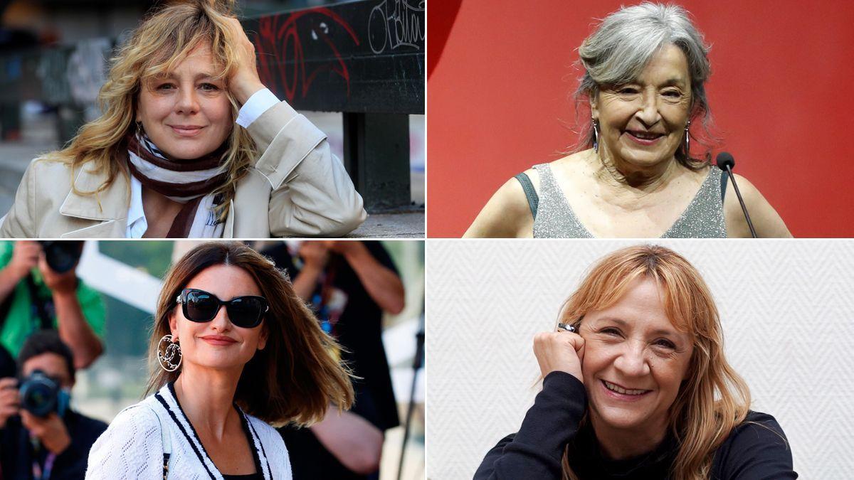 De izquierda a derecha y de arriba abajo, Emma Suárez, Petra Martínez, Penélope Cruz y Blanca Portillo.