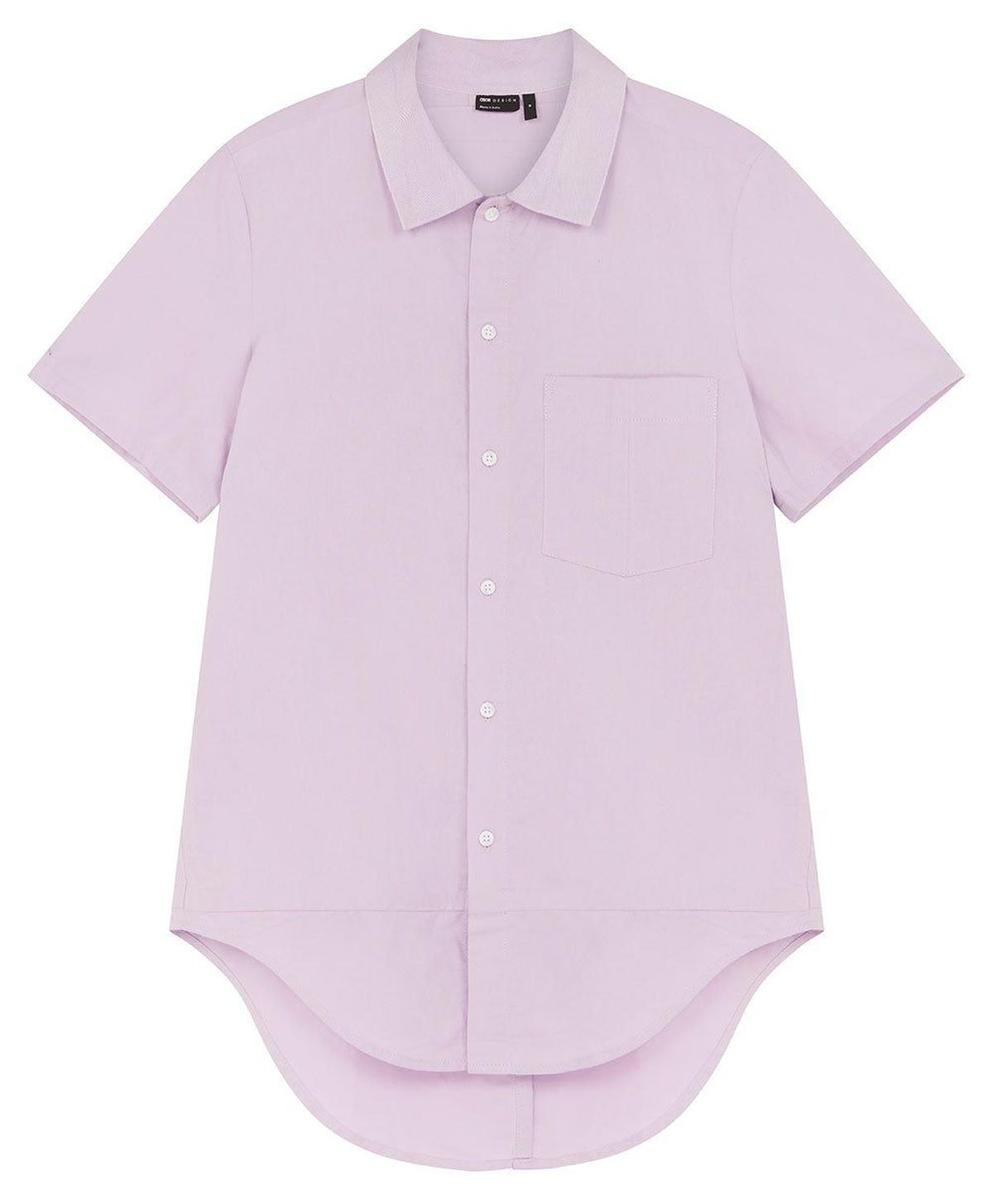 Camisa de manga corta en color rosa de la colección 'circular fashion' de Asos. (Precio: 30,89 euros)