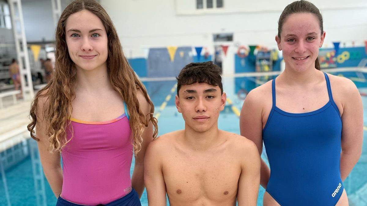 Los tres nadadores del CNSE que disputarán el Campeonato de España