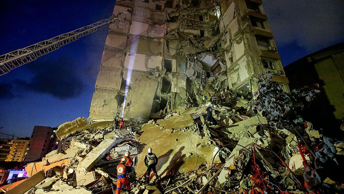 Ataque israelí contra un edificio en Beirut Ataque israelí contra un edificio en Beirut
