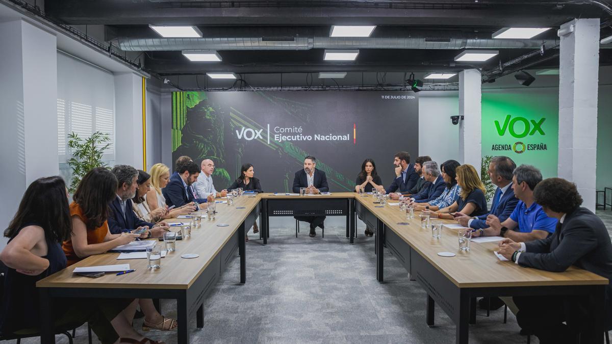 Santiago Abascal preside el Comité Ejecutivo Nacional de VOX