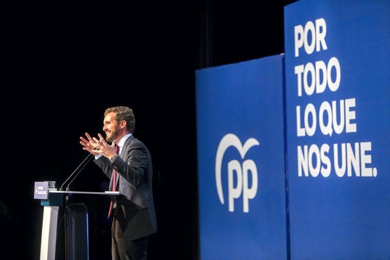 Mitin de Pablo Casado en Zaragoza el 6 de noviembre de 2019