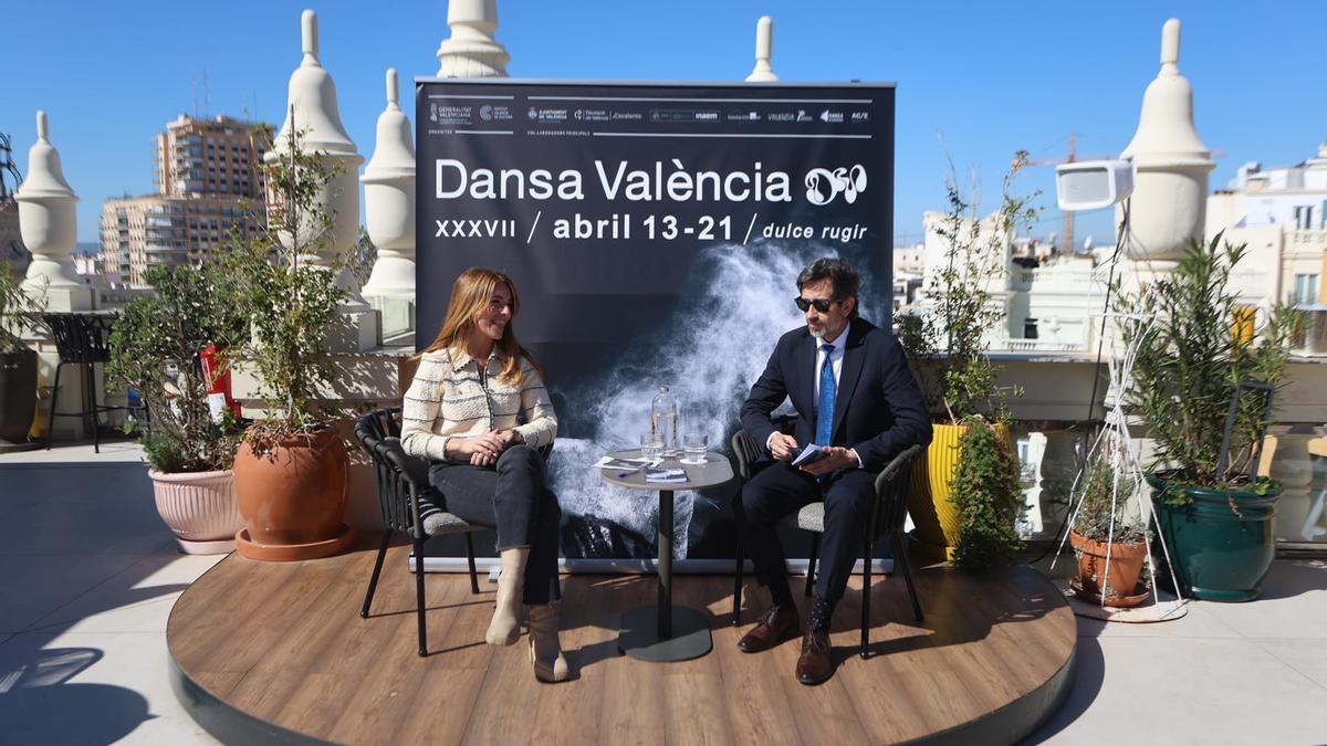 Mª José Mora y Jose Luis Moreno en la presentación de Dansa València