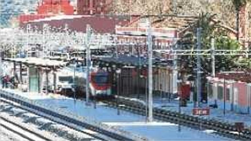 Estación de Xàtiva, con varias limitaciones de velocidad.