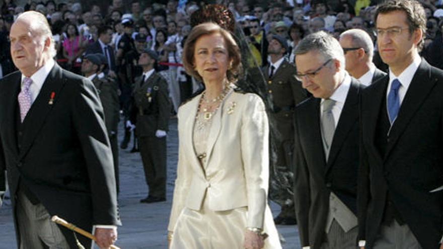 Sus Majestades Los Reyes en Santiago de Compostela.