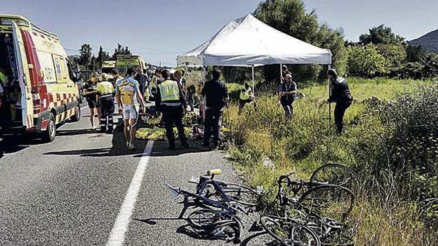 Un pelotón de ciclistas fue atropellado en abril a las afueras de Capdepera y un deportista falleció.