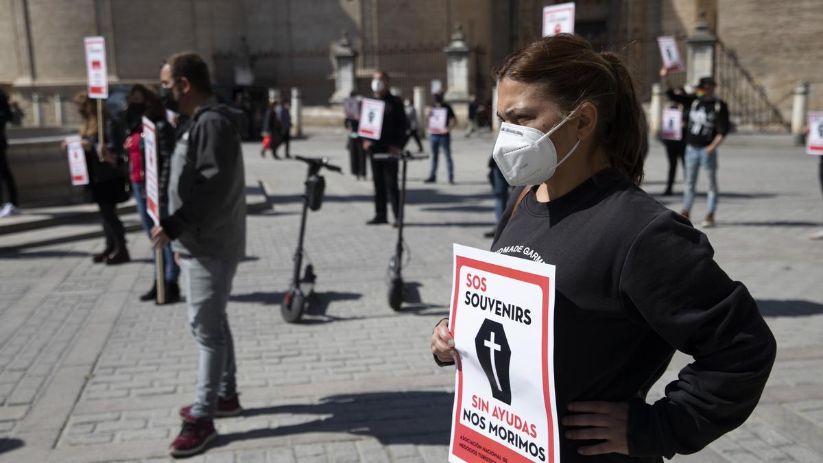 Protesta de vendedores de souvenirs en Sevilla