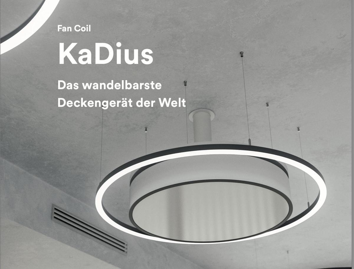 KaDius von Kampmann – das erste Deckengerät mit ikonischem Runddesign. Für höchste Ansprüche an Design, Komfort und Innovation.