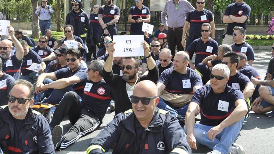 Protesta de los bomberos del Consorcio