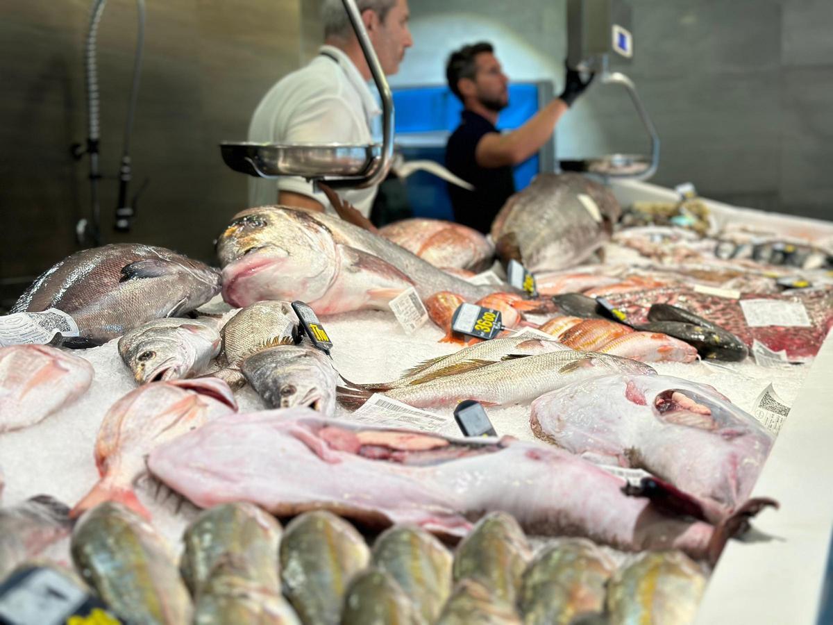 El mostrador de Beli Pescadería.