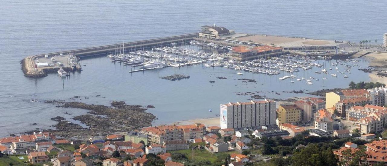 Vista general del puerto de Sanxenxo