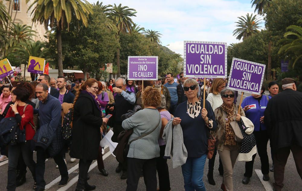 Manifestación contra la violencia de género en Málaga