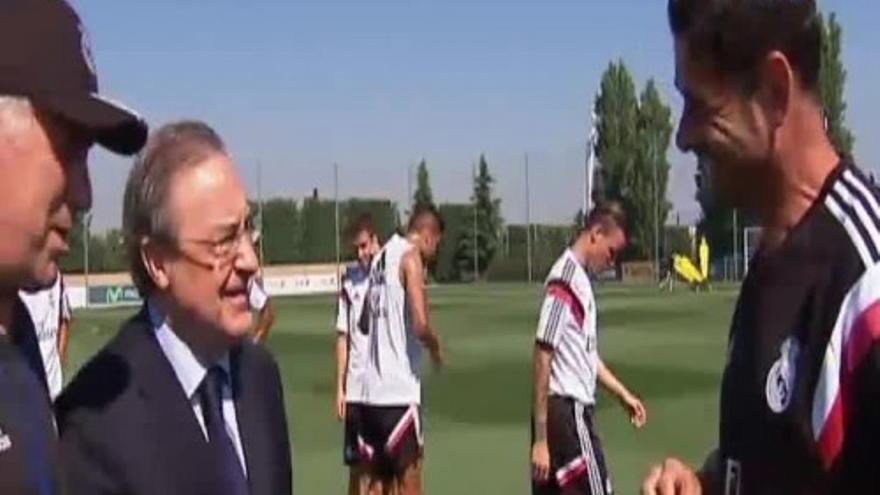 Florentino acude al entrenamiento del Real Madrid