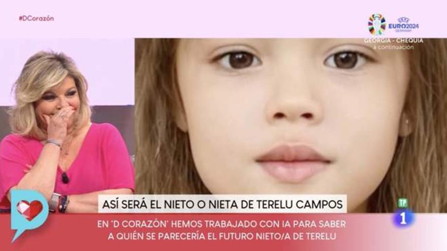 Terelu Campos se derrumba al ver la cara de su futura nieta