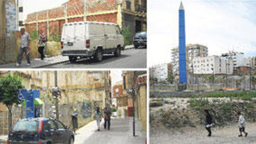 Los solares vacíos de la calle Pósito, Corazón de Jesús y la Rambla se van a convertir en aparcamientos públicos gratuitos.