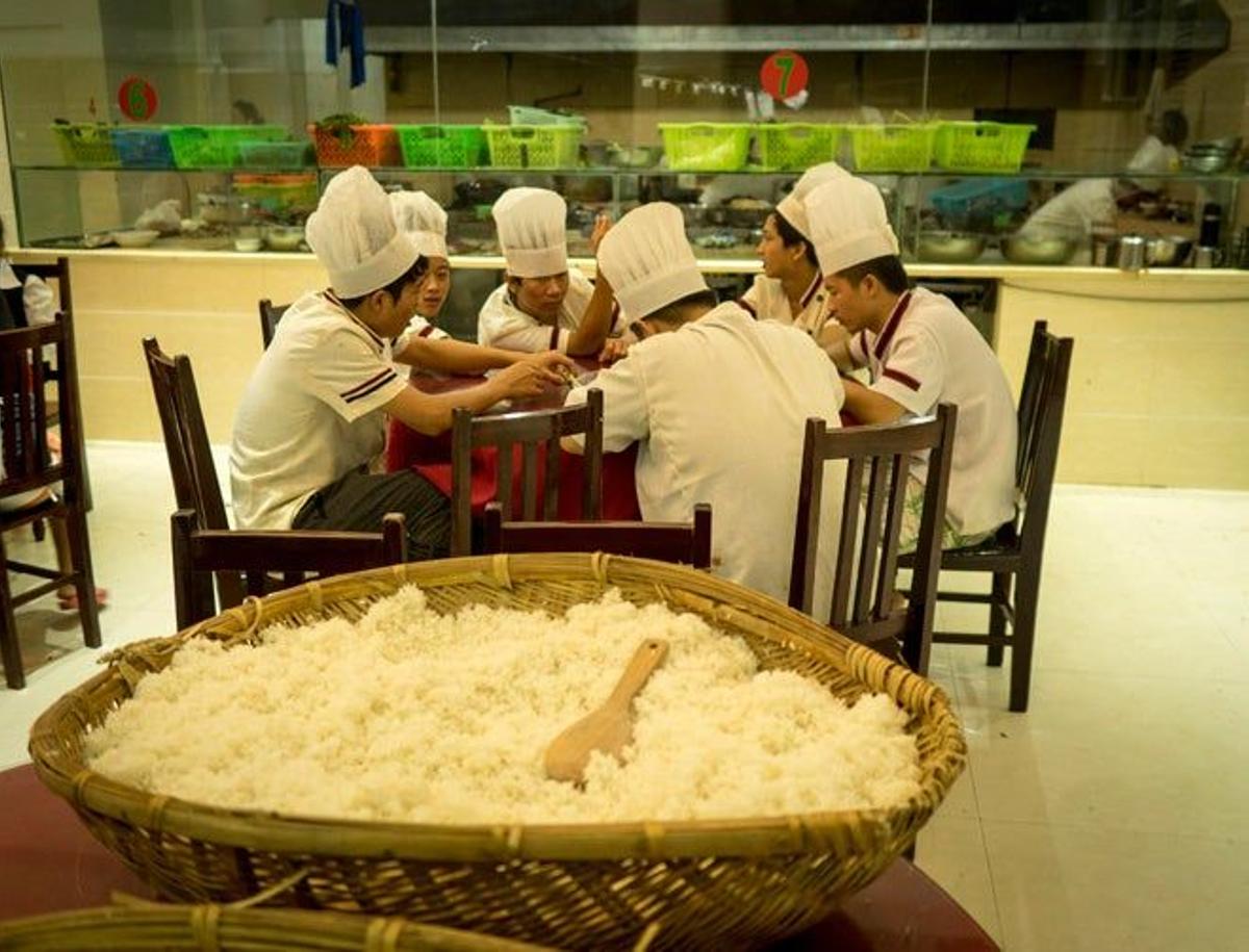 El arroz es la base de la gastronomía china.