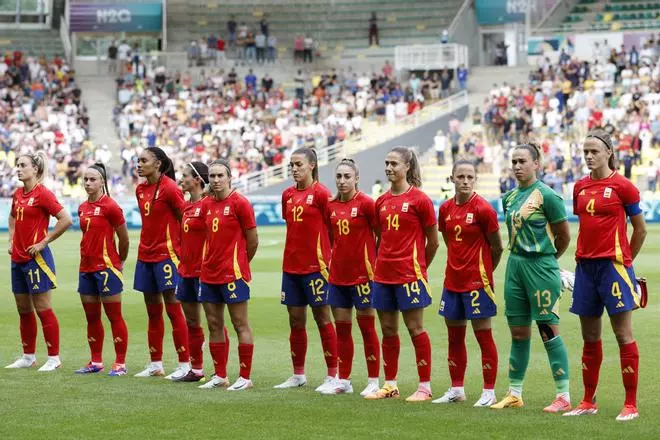 España - Japón, el partido de fútbol femenino de la fase de grupos de los Juegos Olímpicos, en imágenes.