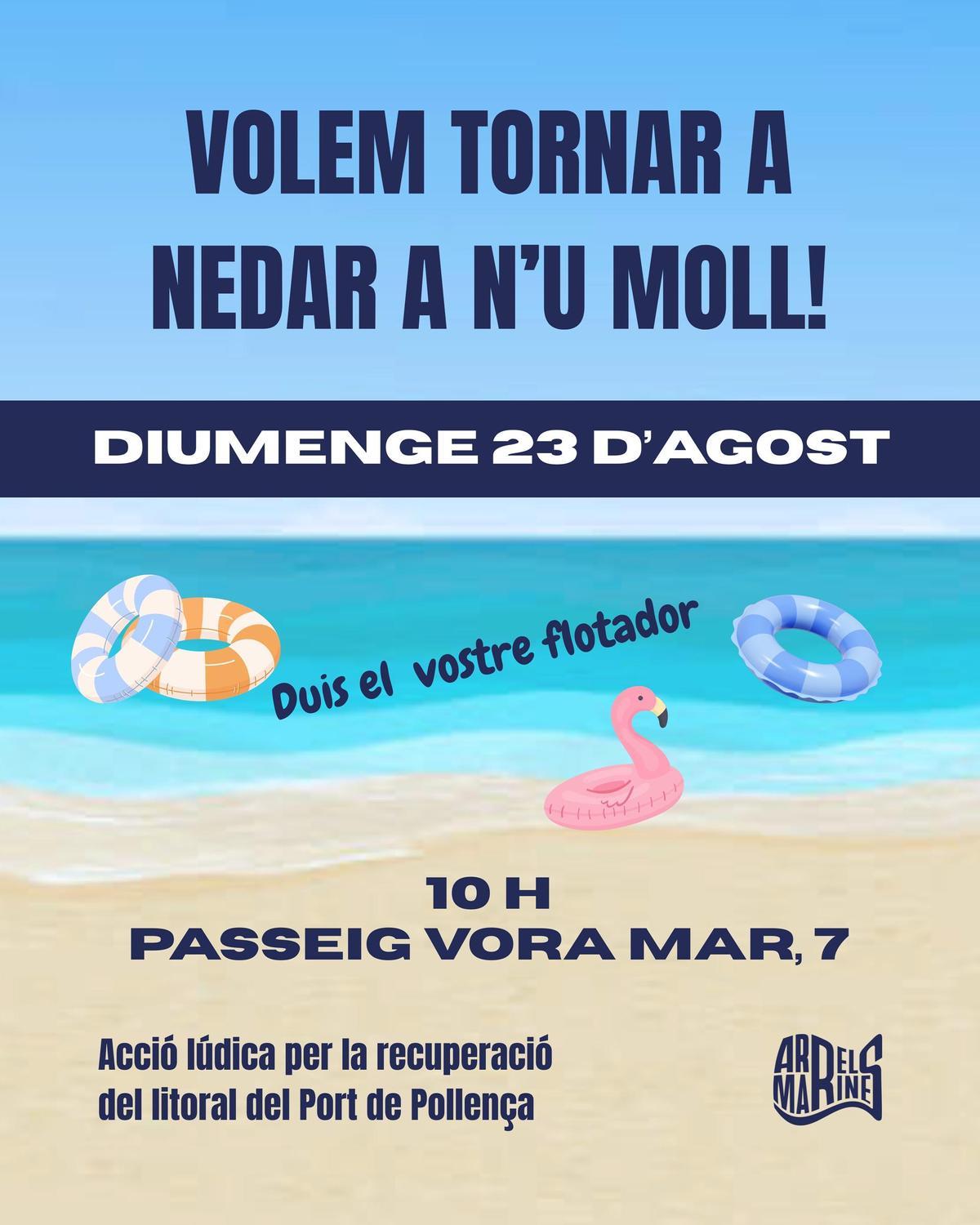 El cartel que anuncia la convocatoria del domingo