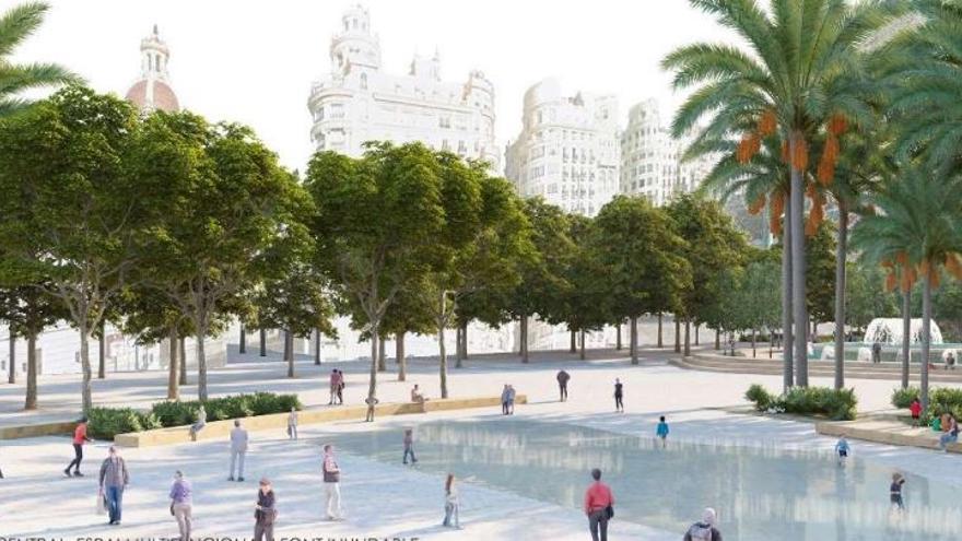 Diseño para la plaza del Ayuntamiento del concurso de ideas