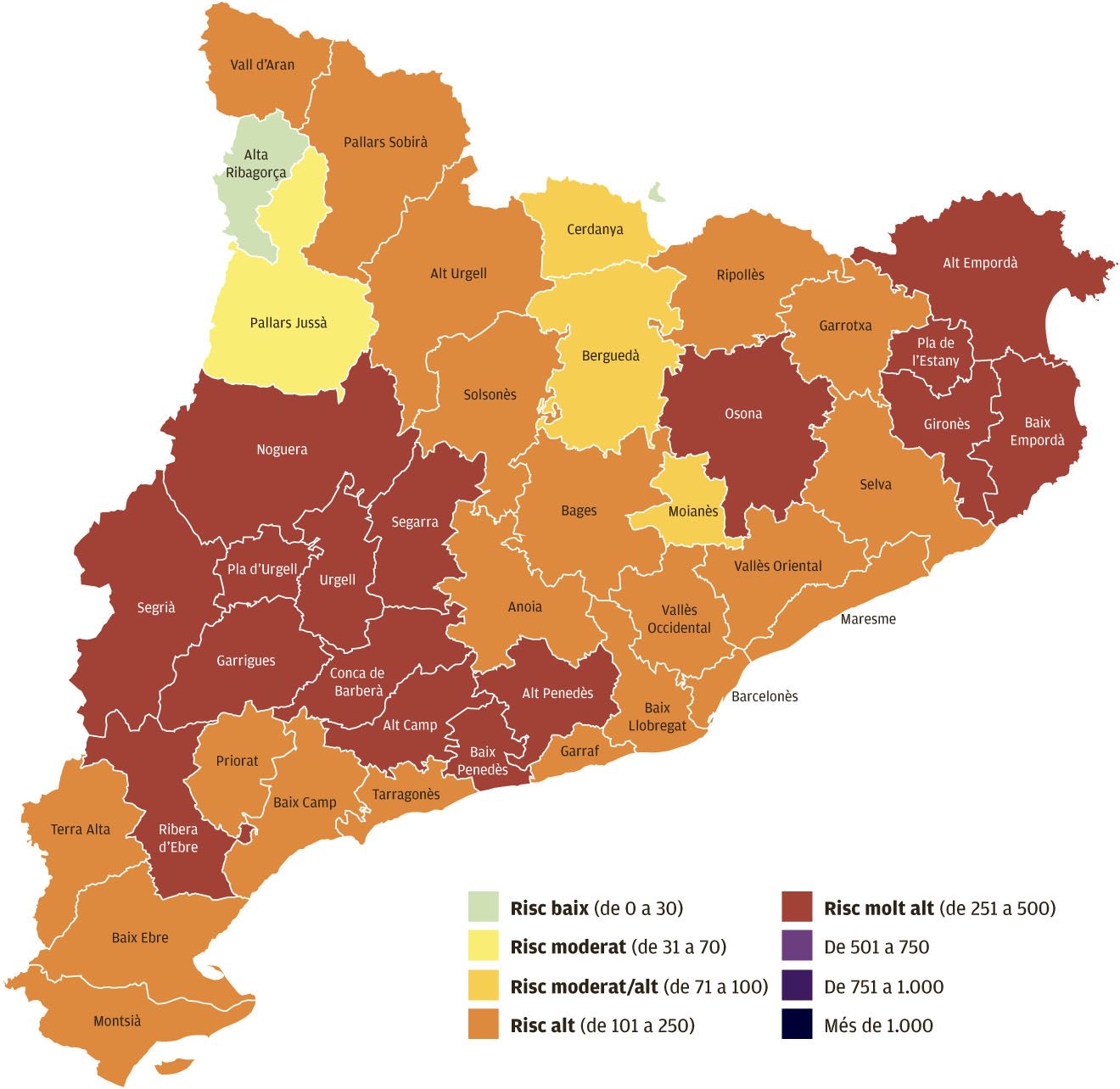 Risc de rebrot a Cataluna el 22 d&#039;agost