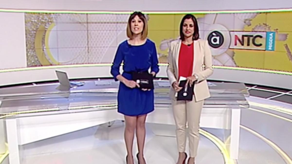 Adelaida Ferre y Vanessa Gregori en el comienzo de las emisiones regulares de À puntos