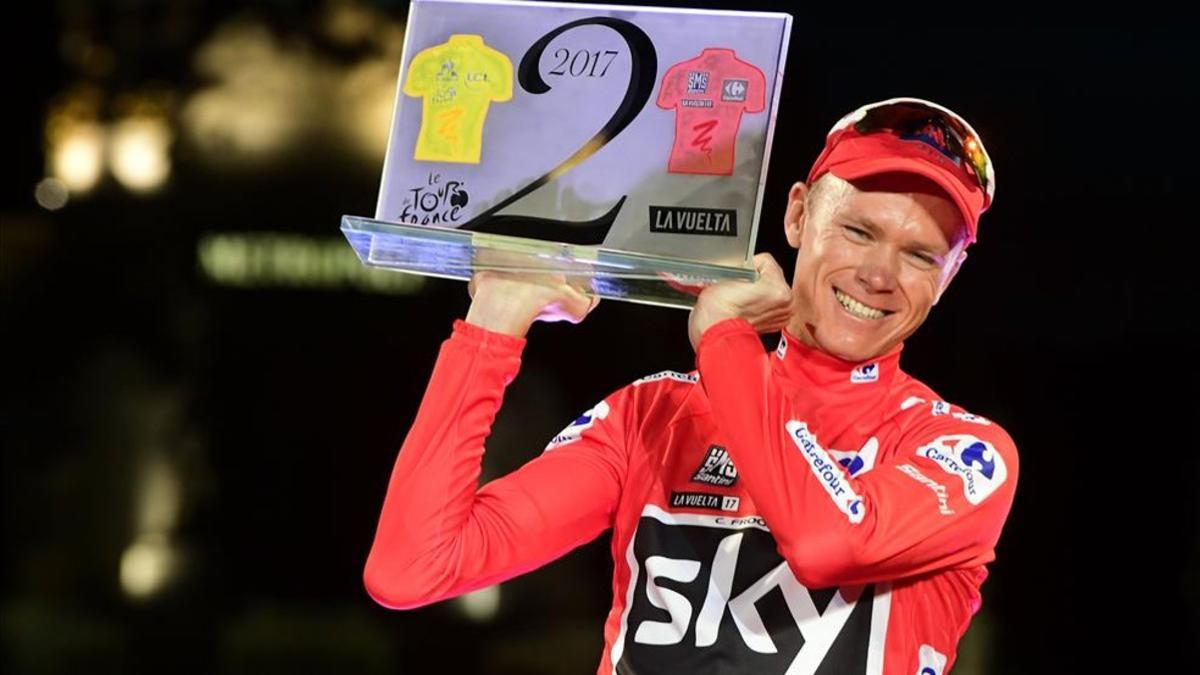 Froome, en el podio de la última Vuelta