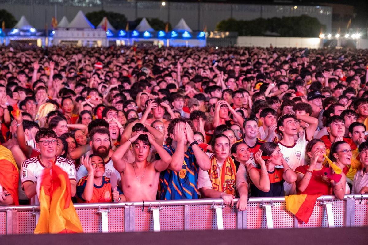 La final del Mundial en Mallorca: La 'fan zone' de España en Son Fusteret