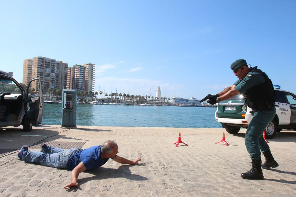 Simulacro en el puerto de Málaga