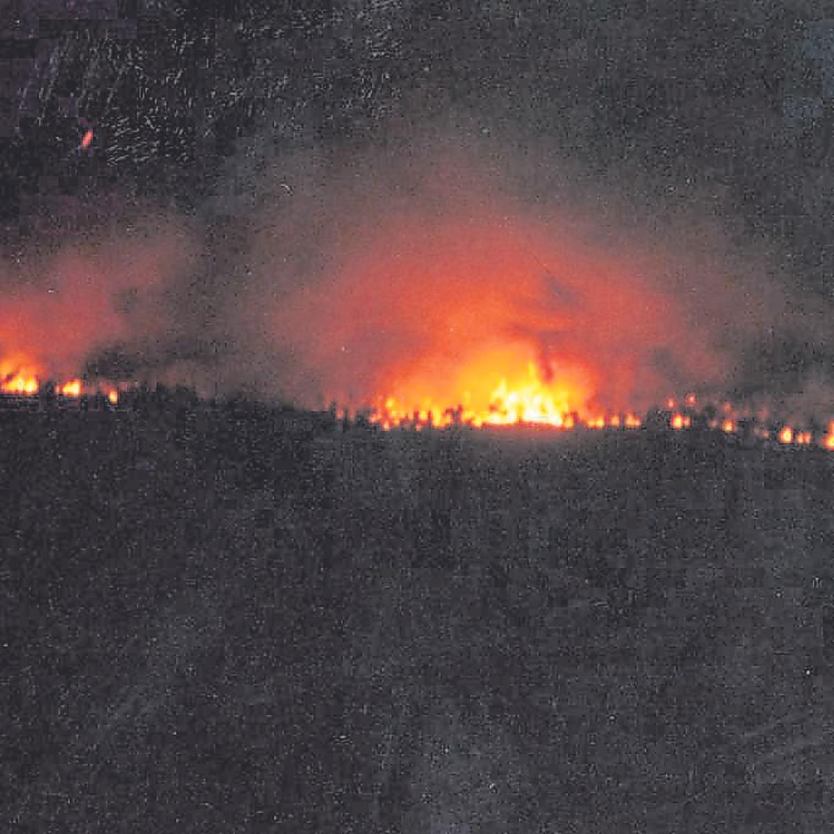 El fuego arrasó con más de 30.000 hectáreas de las sierras del Noroeeste murciano en 1994