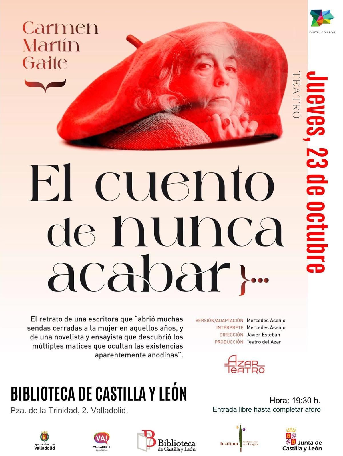 Cartel de la propuesta de homenaje a Carmen Martín Gaite.