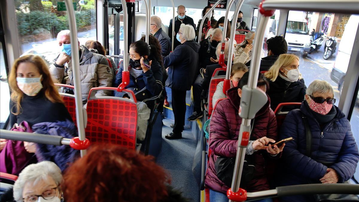 Un bus de TMB, el pasado 9 de diciembre