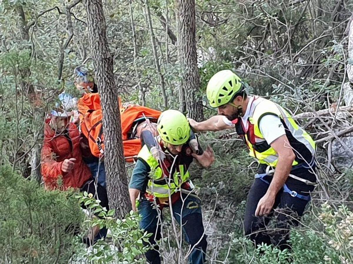 La Guardia Civil rescata a un escalador accidentado en Olba (Teruel)