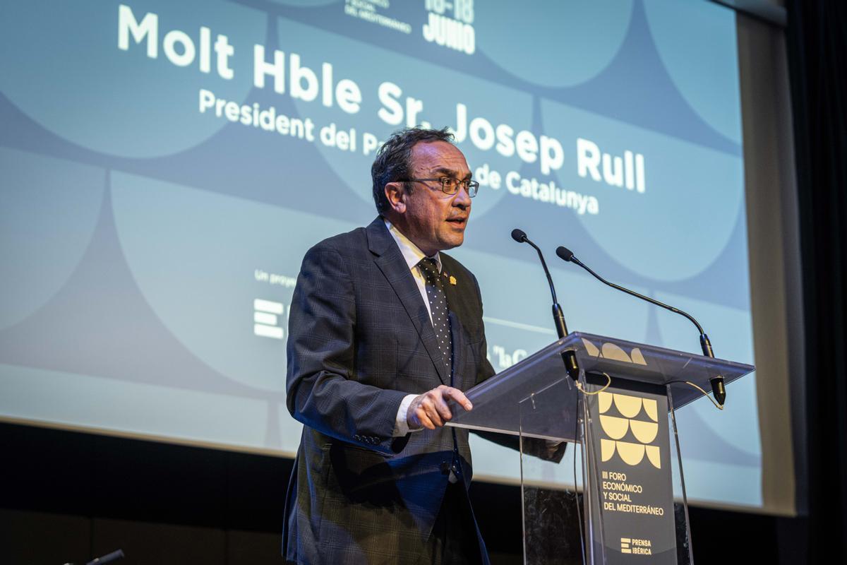 Josep Rull, presidente del Parlament de Catalunya, durante la bienvenida institucional del acto celebrado en Barcelona, a 16 de junio de 2026. AUTOR:Manu Mitru | EPC Josep Rull, presidente del Parlament de Catalunya, durante la bienvenida institucional del acto celebrado en Barcelona, a 16 de junio de 2026. AUTOR:Manu Mitru | EPC