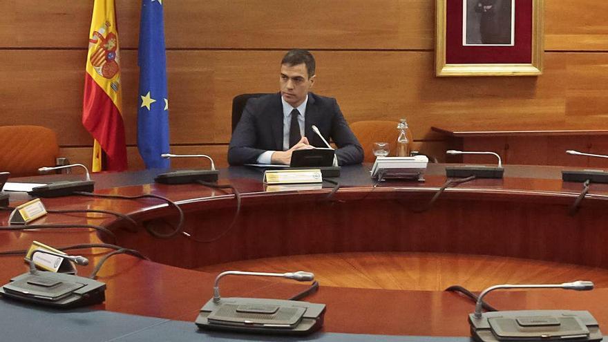 Pedro Sánchez, presidint ahir el Consell de Ministres&amp;nbsp;