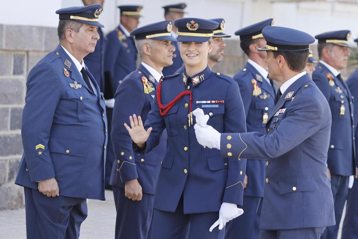 La llegada de la princesa Leonor a San Javier, en imágenes