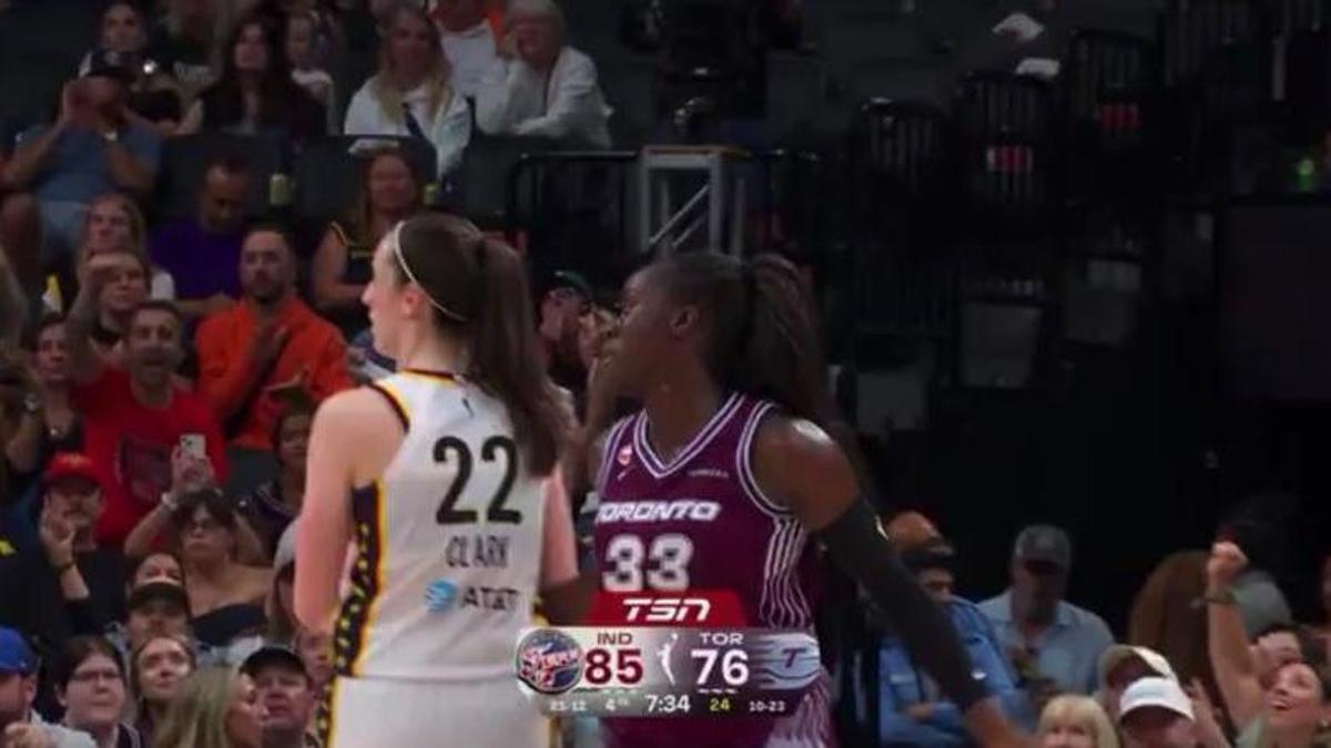 Bankolé, durante un encuentro de la WNBA
