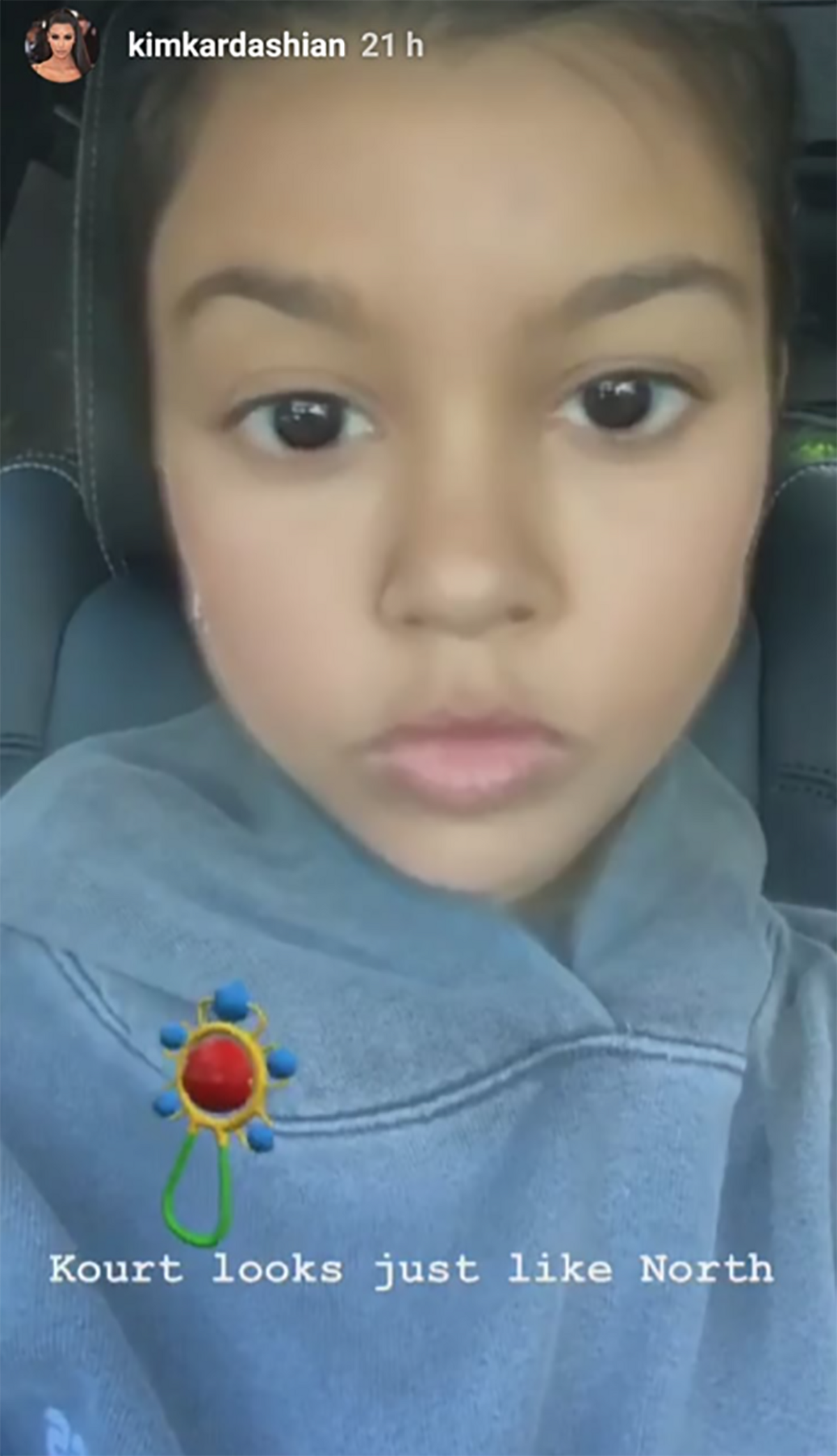 Kourtney Kardashian con el filtro de bebé