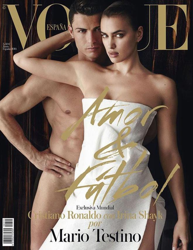 Cristiano Ronaldo e Irina Shayk posando desnudos para Vogue