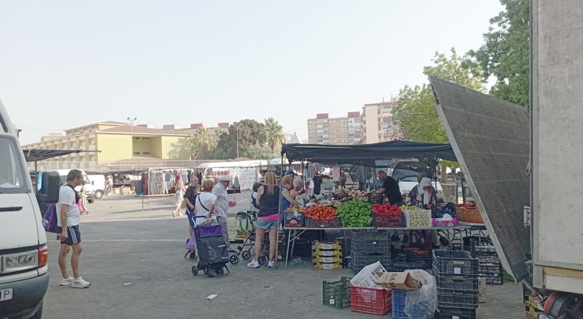 El mercadillo de Virgen de Belén, este miércoles.