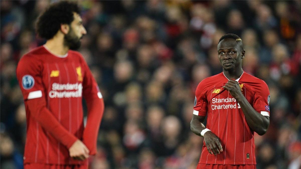 Sadio Mané y Mohamed Salah, delanteros del Liverpool