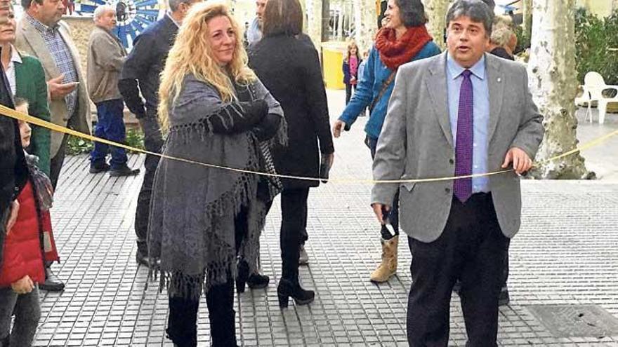 El actual alcalde de sa Pobla, Biel Ferragut, en la inauguración de la feria de este año.