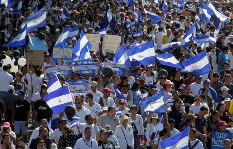 Multitudinaria marcha en Nicaragua