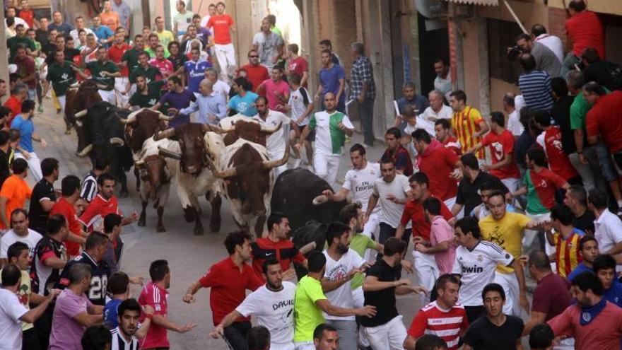 Un herido en el encierro de Onda