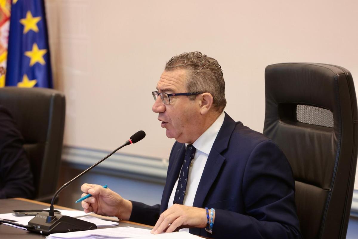 El presidente de la Diputación de Alicante, Toni Pérez, durante el pleno de octubre.