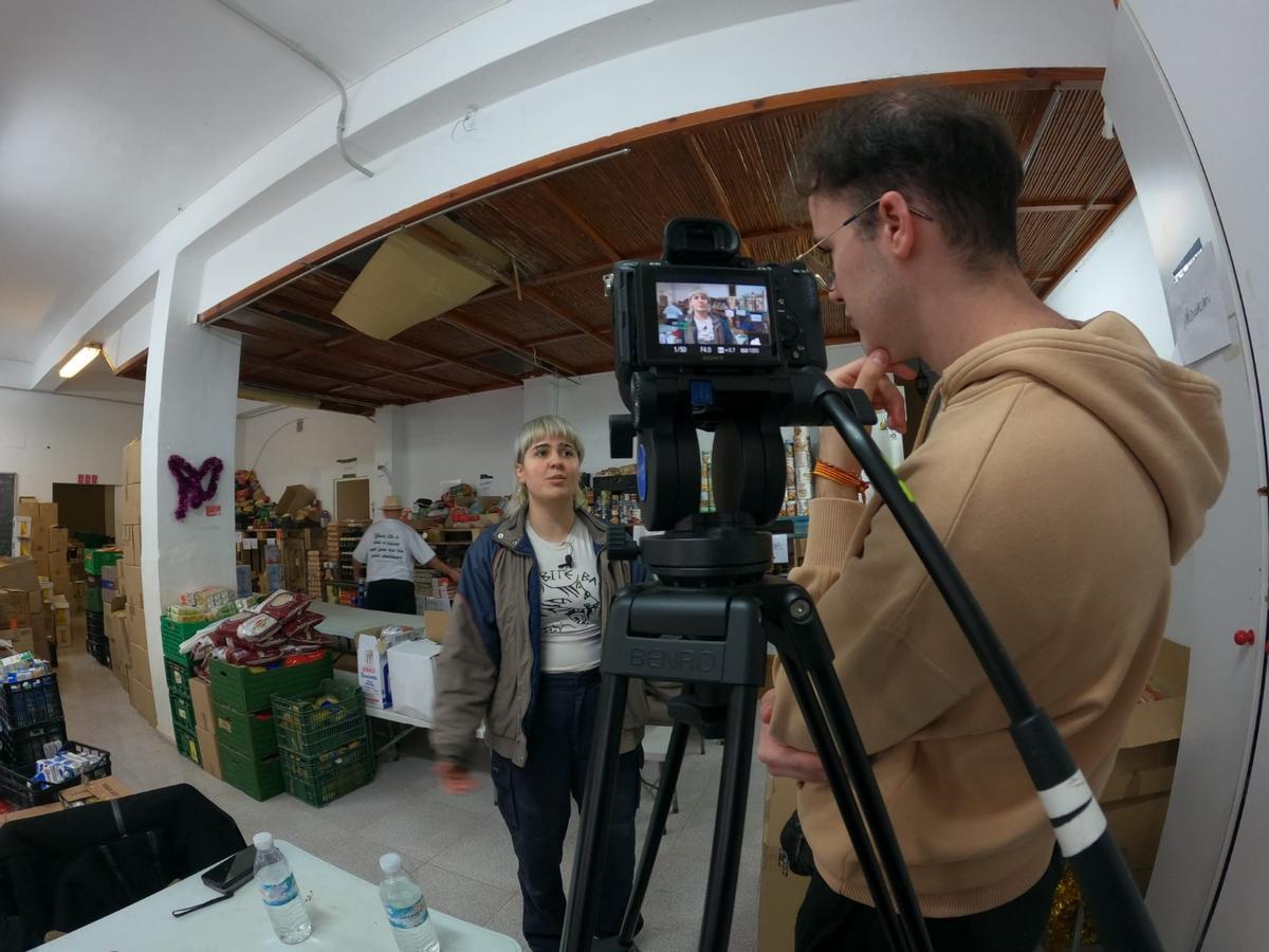 Julián Pisonero, durante la grabación del documental.