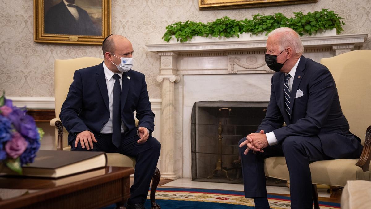 El presidente de EEUU, Joe Biden, y el primer ministro israelí, Naftali Bennett, durante su encuentro de este viernes en la Casa Blanca.