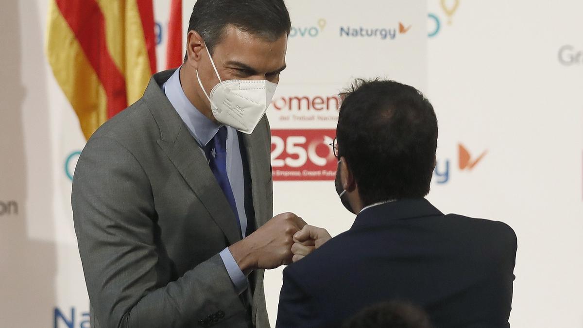 Pedro Sánchez i Pere Aragonès