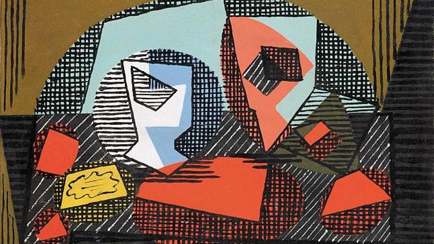 ´Paquet de tabac el verre´ (1922), de Picasso.