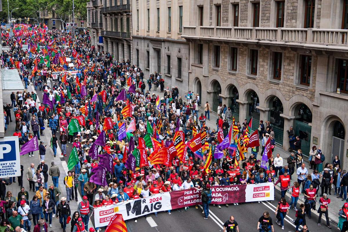 Celebración del 1 de Mayo en Barcelona